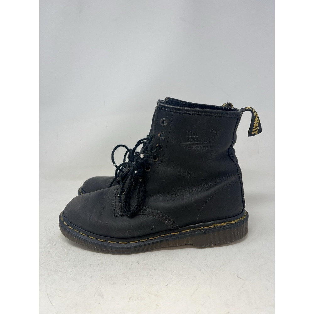Vintage‎ Dr. Martens 1460 Made In England Black Leather Boots 8-Eye Combat Shoes